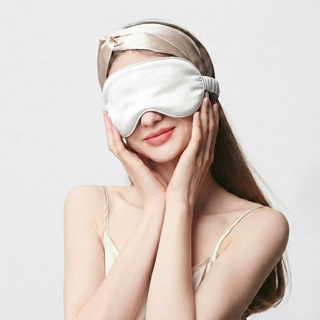 22 Momme 100% Mulberry Silk Sleep Mask White