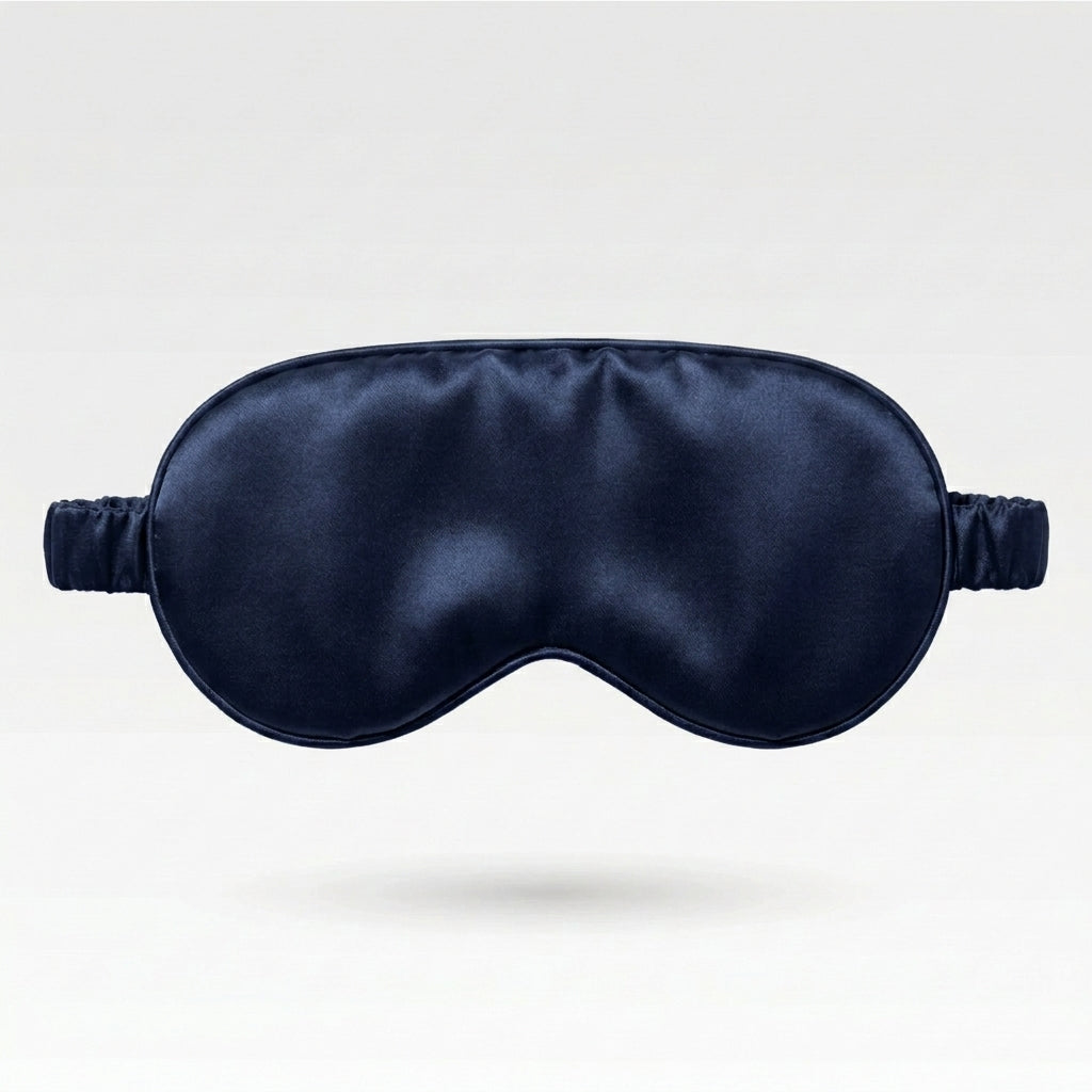 22 Momme 100% Mulberry Silk Sleep Mask Navy Blue